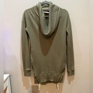 Anthropologie Pure + Good Green Cowl Neck Sweater